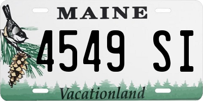 ME license plate 4549SI