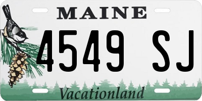 ME license plate 4549SJ