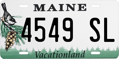 ME license plate 4549SL