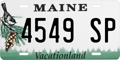 ME license plate 4549SP