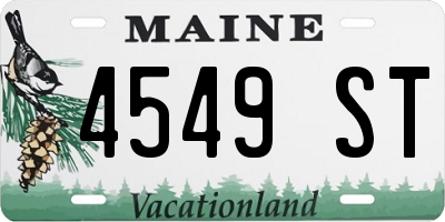 ME license plate 4549ST