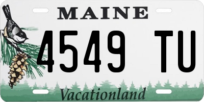 ME license plate 4549TU