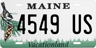 ME license plate 4549US