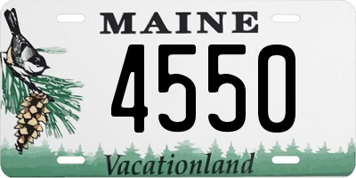 ME license plate 4550