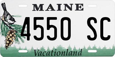 ME license plate 4550SC