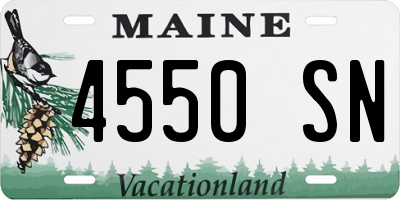 ME license plate 4550SN