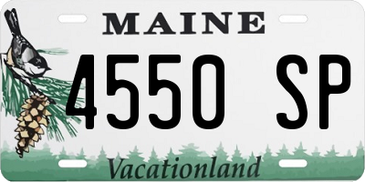 ME license plate 4550SP