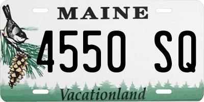 ME license plate 4550SQ