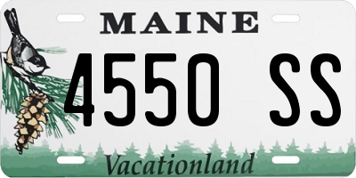 ME license plate 4550SS