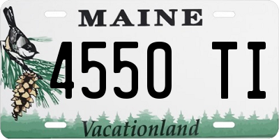 ME license plate 4550TI