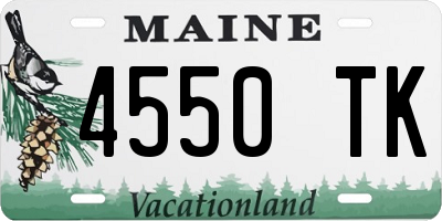 ME license plate 4550TK