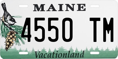 ME license plate 4550TM
