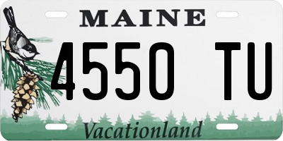 ME license plate 4550TU