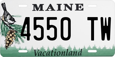 ME license plate 4550TW