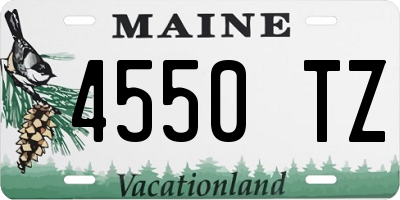 ME license plate 4550TZ