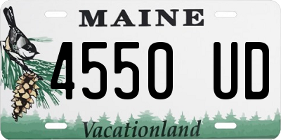 ME license plate 4550UD