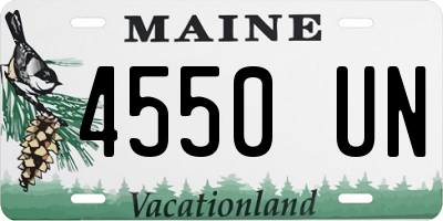 ME license plate 4550UN