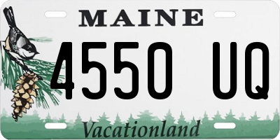 ME license plate 4550UQ