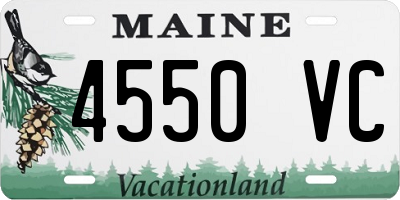 ME license plate 4550VC
