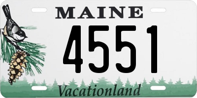 ME license plate 4551