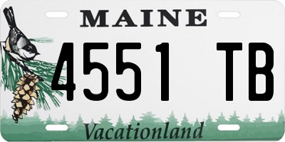 ME license plate 4551TB