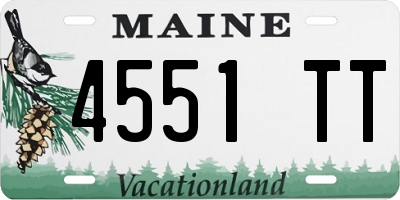 ME license plate 4551TT