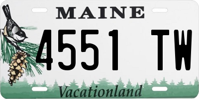 ME license plate 4551TW