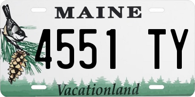 ME license plate 4551TY