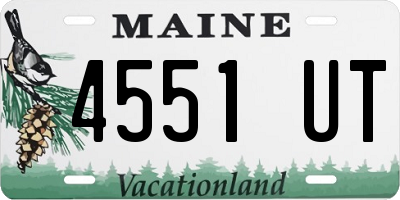 ME license plate 4551UT