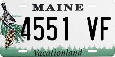 ME license plate 4551VF