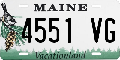 ME license plate 4551VG