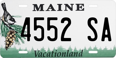 ME license plate 4552SA