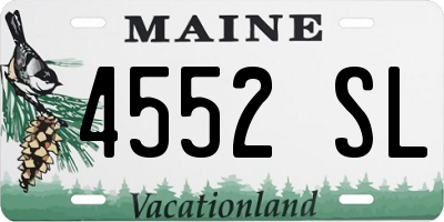 ME license plate 4552SL