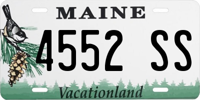 ME license plate 4552SS