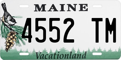 ME license plate 4552TM
