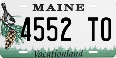 ME license plate 4552TO