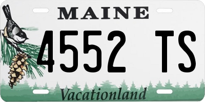ME license plate 4552TS