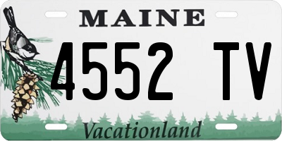 ME license plate 4552TV