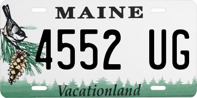 ME license plate 4552UG