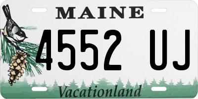 ME license plate 4552UJ