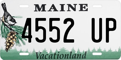 ME license plate 4552UP