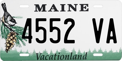 ME license plate 4552VA