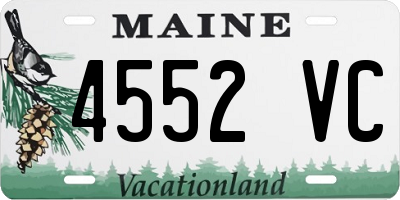 ME license plate 4552VC
