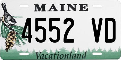 ME license plate 4552VD