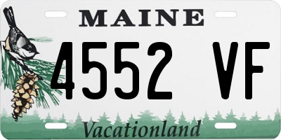 ME license plate 4552VF