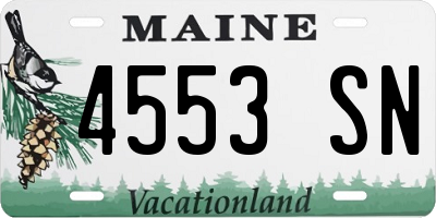 ME license plate 4553SN