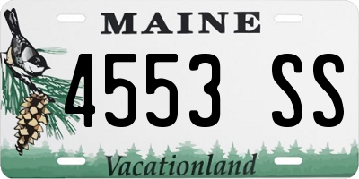 ME license plate 4553SS