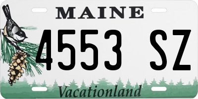 ME license plate 4553SZ