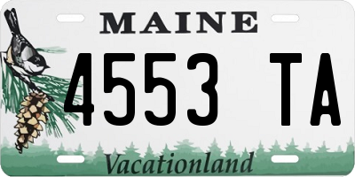 ME license plate 4553TA