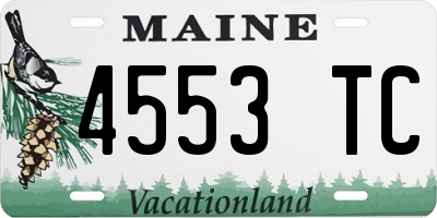 ME license plate 4553TC